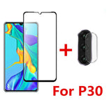 2 in 1 protective glass and camera back cover for huawei p30 lite